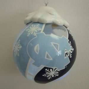   Carolina Tarheels Light Up Glass Ball Ornament