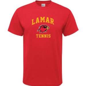  Lamar Cardinals Red Tennis Arch T Shirt