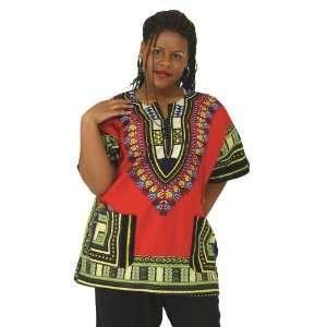 Traditional Thailand Dashiki Red