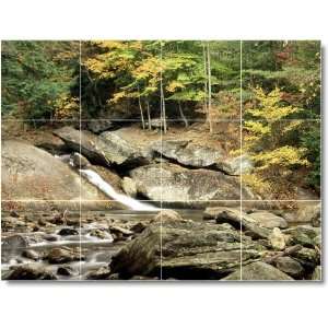 River Photo Shower Tile Mural R053  24x32 using (12) 8x8 tiles