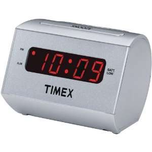  Timex T126 Large Display LED Alarm Clock (Silver 