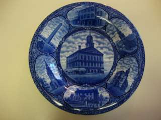   1910’s Rowland & Marsellus Blue & White Staffordshire Plate  