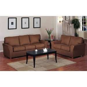  2 pc microfiber fabric upholstered Sofa and Love seat set 