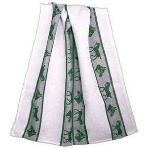  Thoroughbred Dish Towel   White &Green