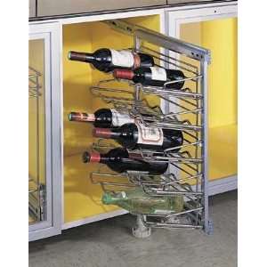  Kitchen Wine Rack   25 bottles (Chrome) (9l x 18.9w x 22 