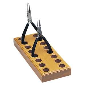  Wooden Plier Block Stand Tool Rack For Jewelers   Holds 8 